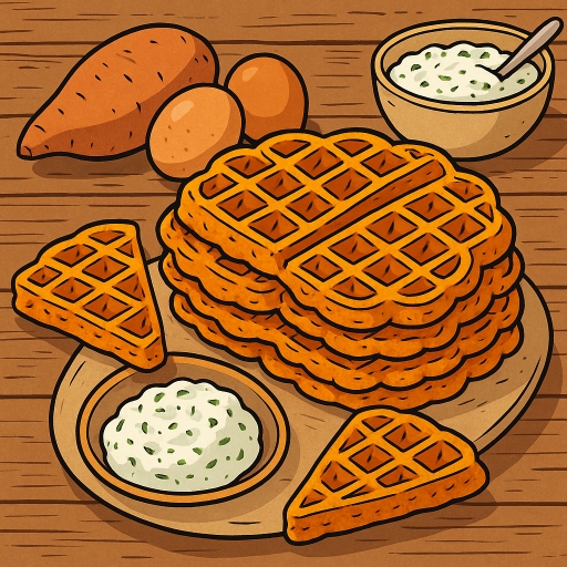 Foto von Süßkartoffel-Waffeln