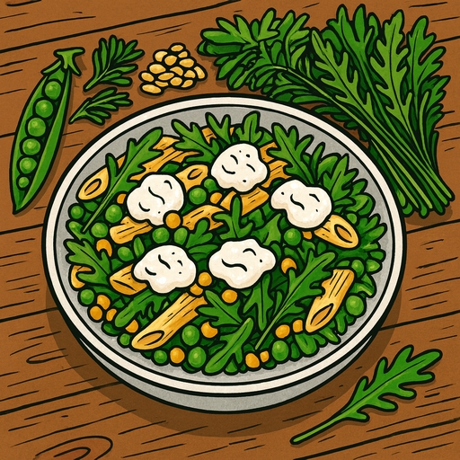 Foto von Erbsen Nudelsalat