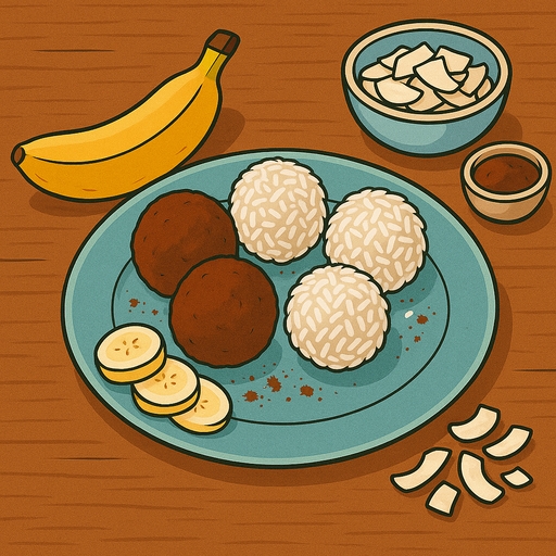 Foto von Bananen Energiekugeln