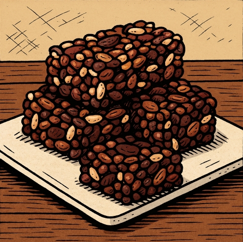 Foto von Puffreis Schokoriegel