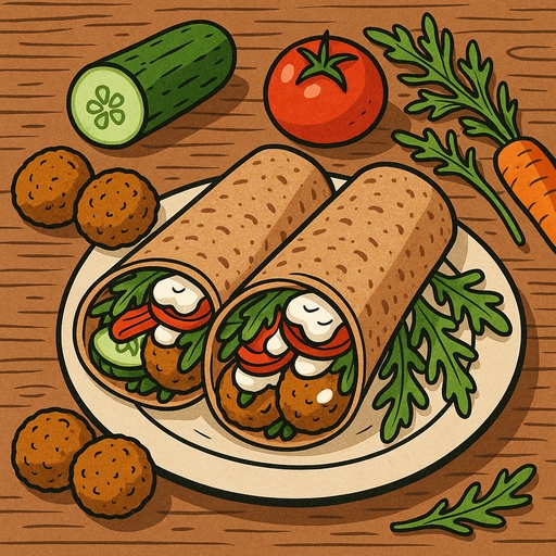 Foto von Falafel Wraps