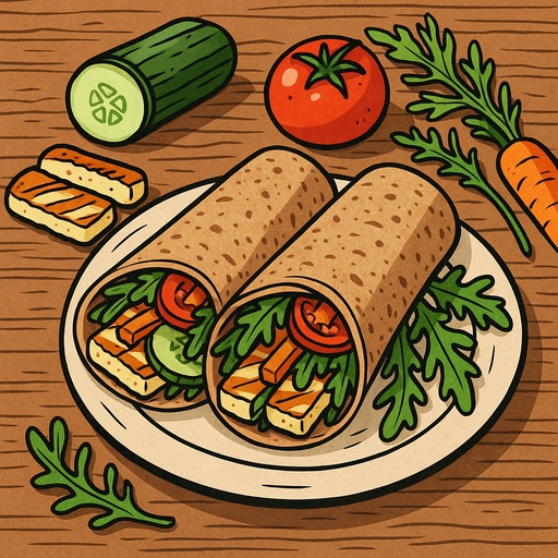 Foto von Halloumi Wraps
